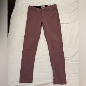 Stylish Burgundy Skinny Jeans
